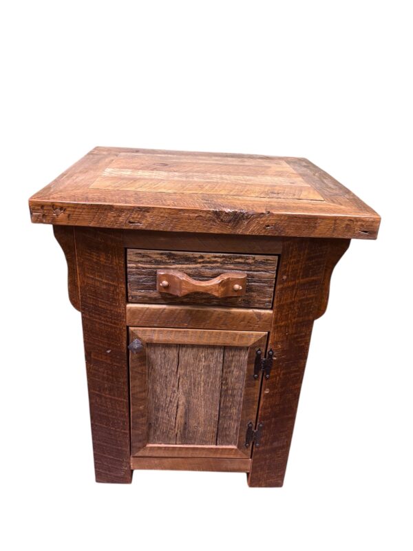 Barnwood 1 Door 1 Drawer Nightstand